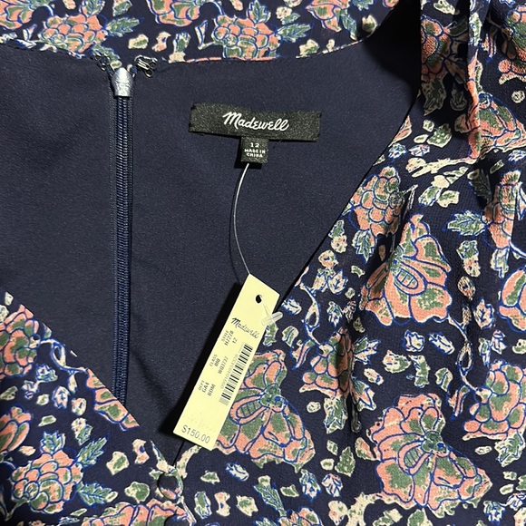 🔥🔥🔥NEW Madewell Orchard Flutter-Sleeve Mini Dress in Fan Floral Mix - Picture 5 of 5